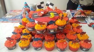 Cupcakes decorados con cubierta de masmelow 