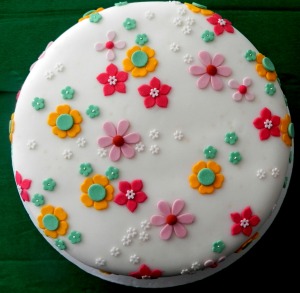 Torta decorada en patchwork 